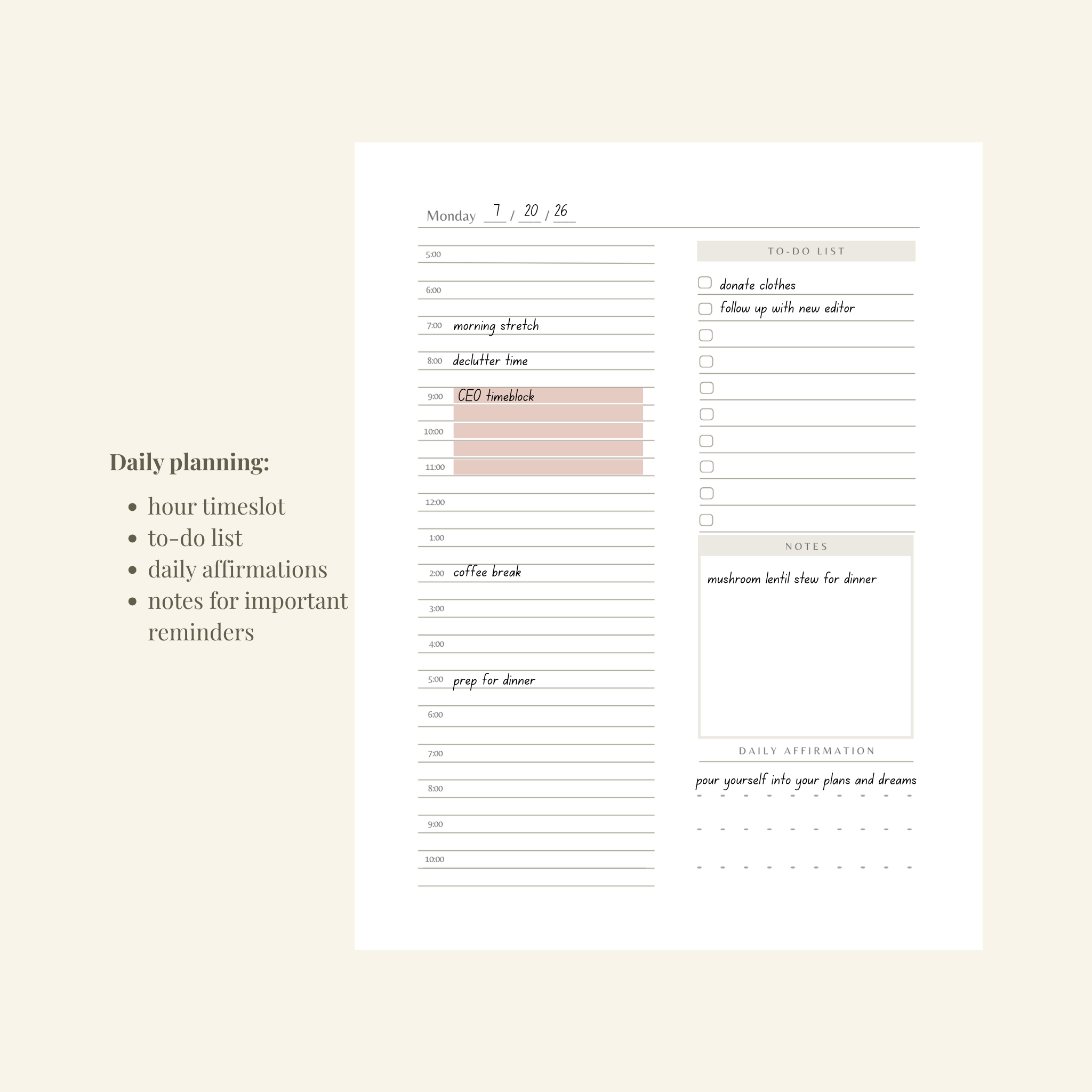 Momentum Daily Planner - 12 Month Undated