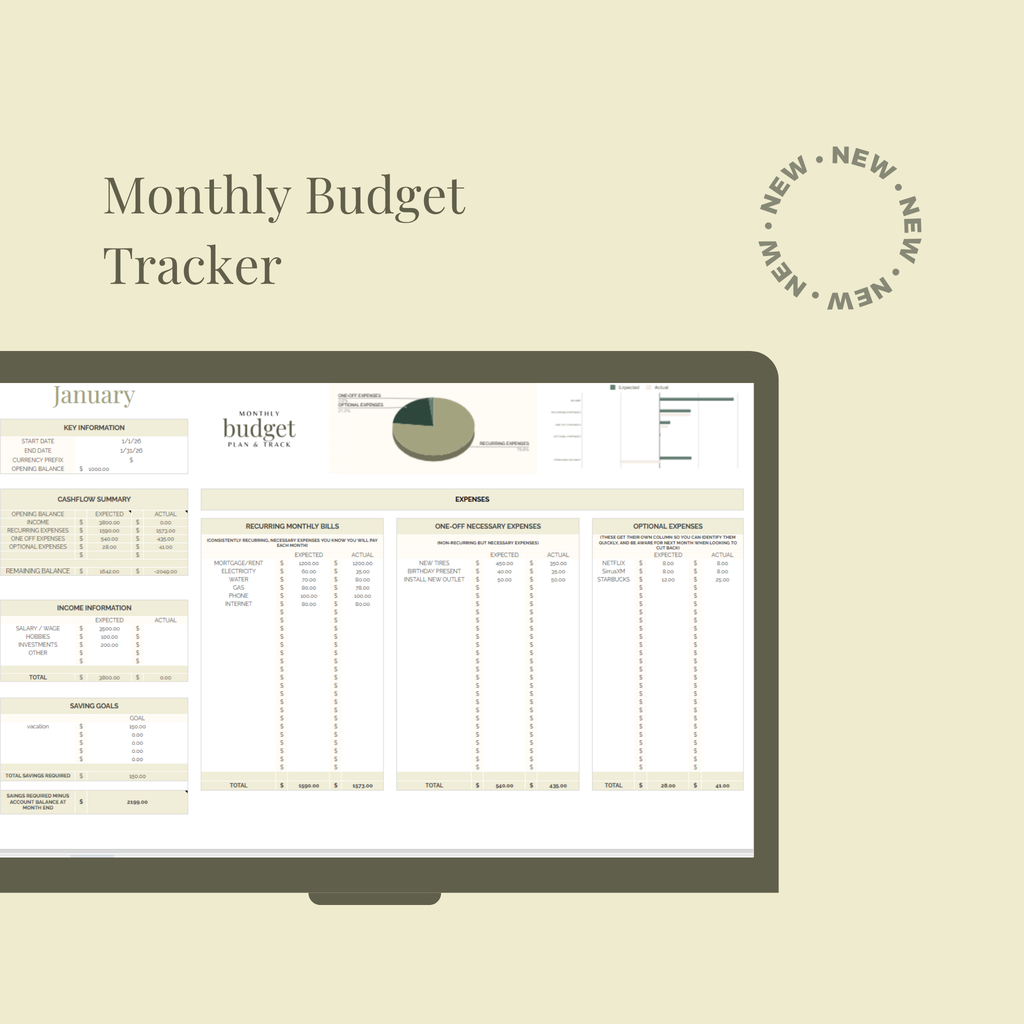 Monthly Budget Tracker