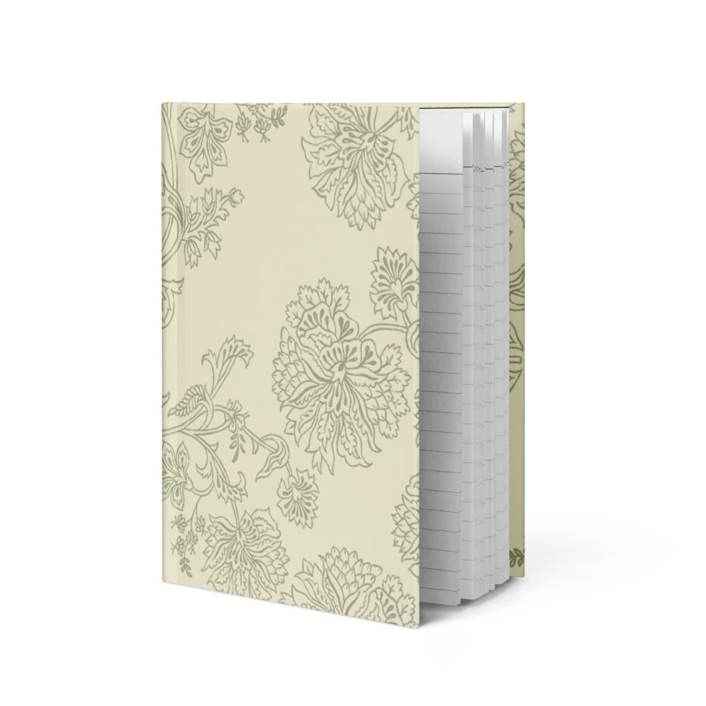 Floral in Olive Hardcover journal matte
