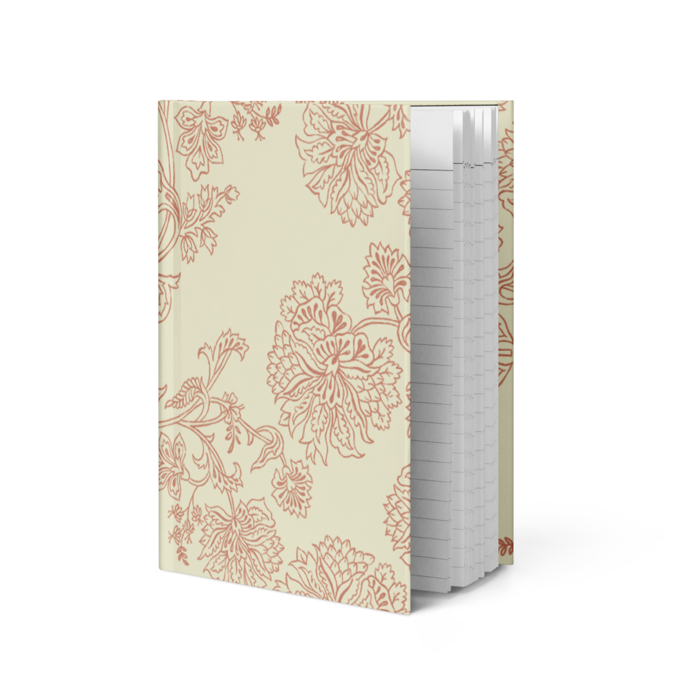 Floral in Terracota Hardcover journal matte