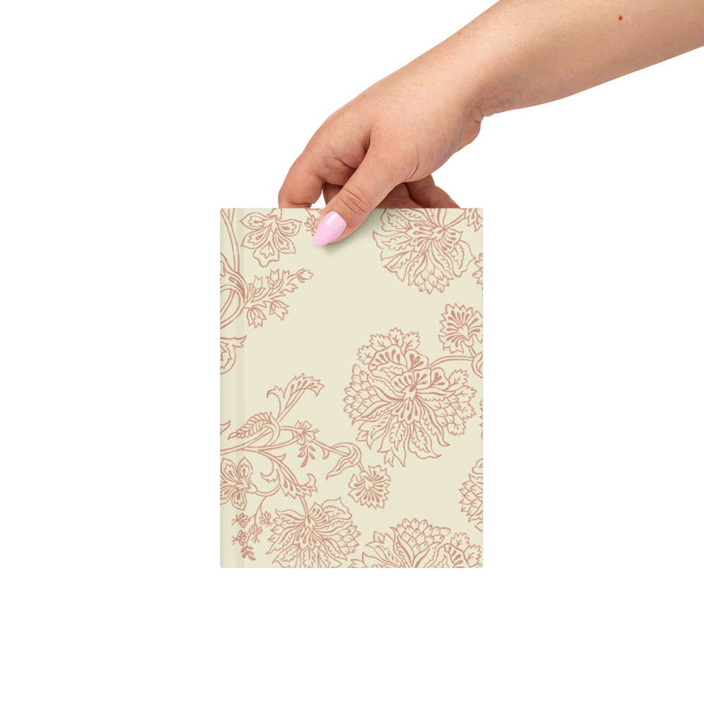 Floral in Terracota Hardcover journal matte