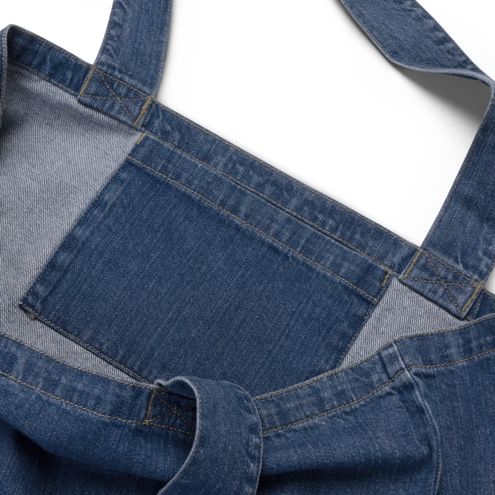 Embroidered Organic Denim Tote Bag