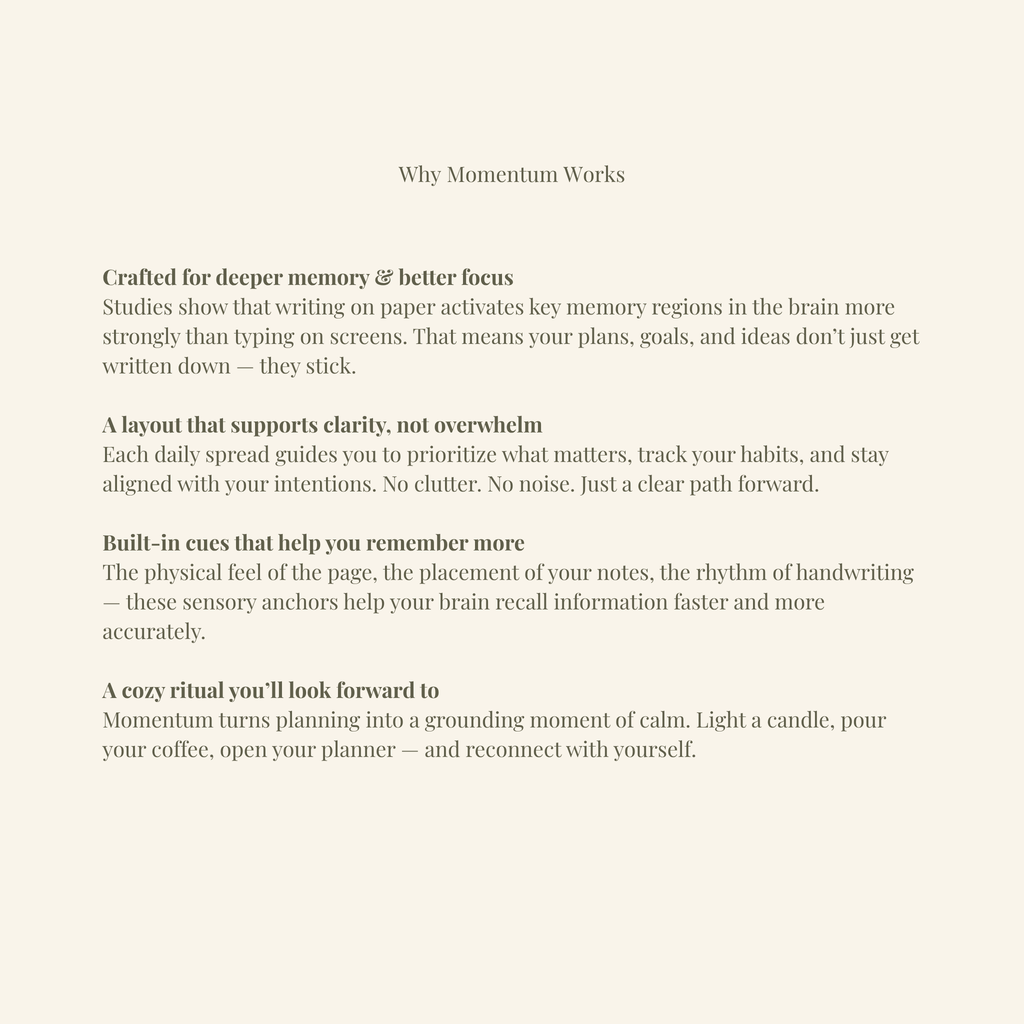 Momentum Daily Planner - 12 Month Undated